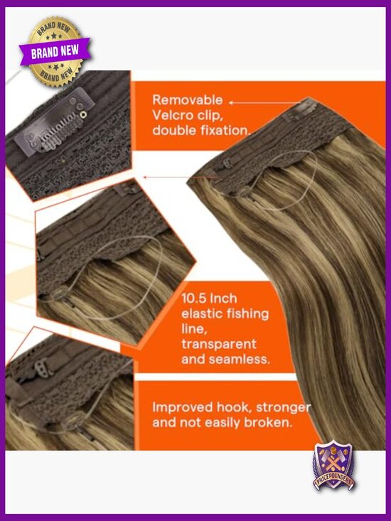 14in 85g Real Human Hair Wire Extension Soft Heat Friendly Easy Wear Invisible main image 5